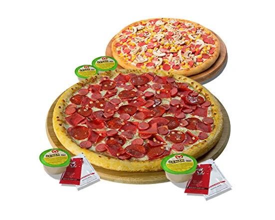 2 Adet Büyük Boy Pizza + Sos (629+ 629)