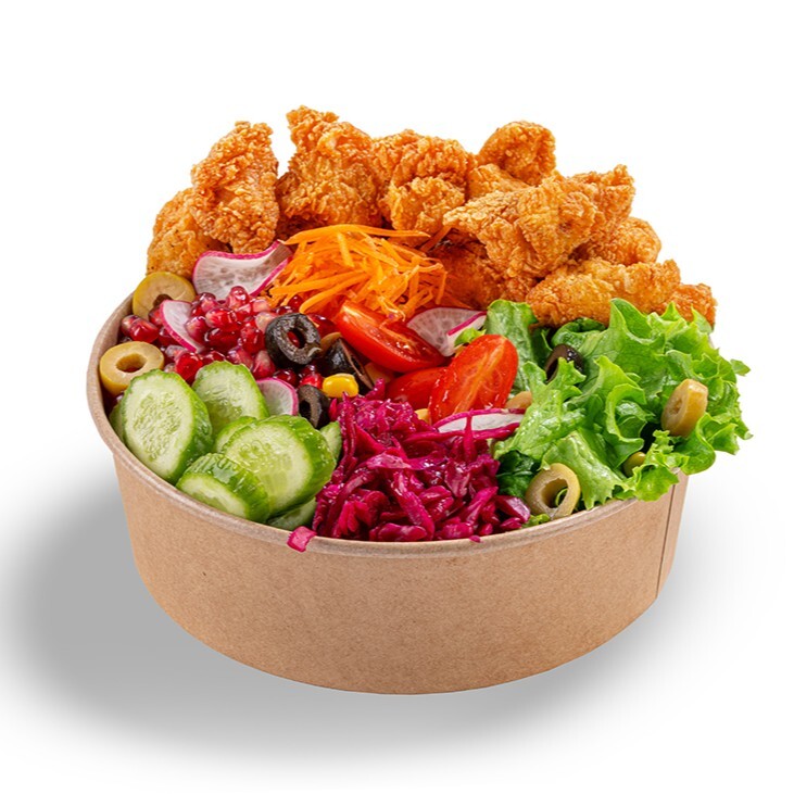 Çıtır Tavuklu Yeşil Salata