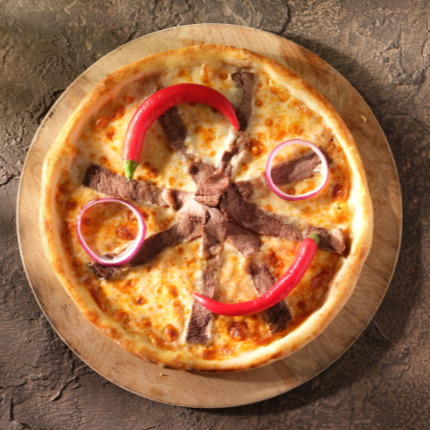 Rose Beef Pizza