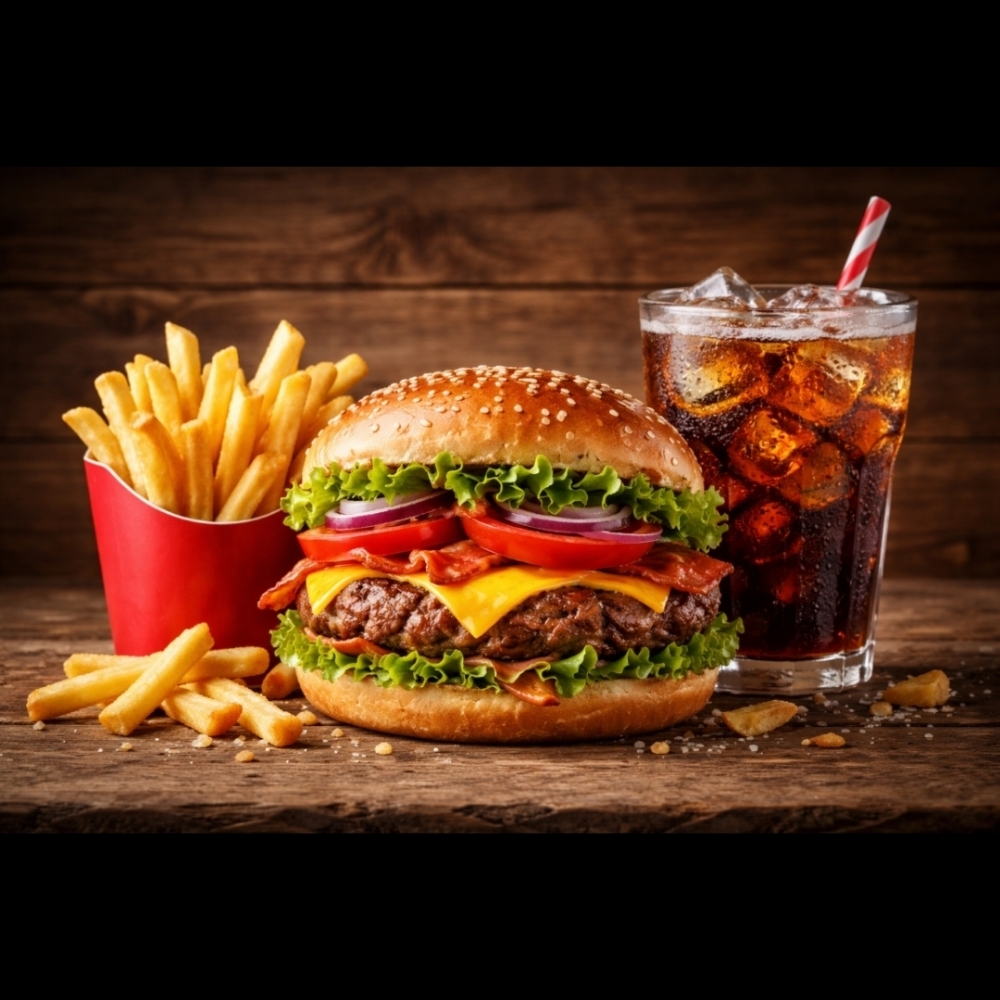 Gold Burger Menü