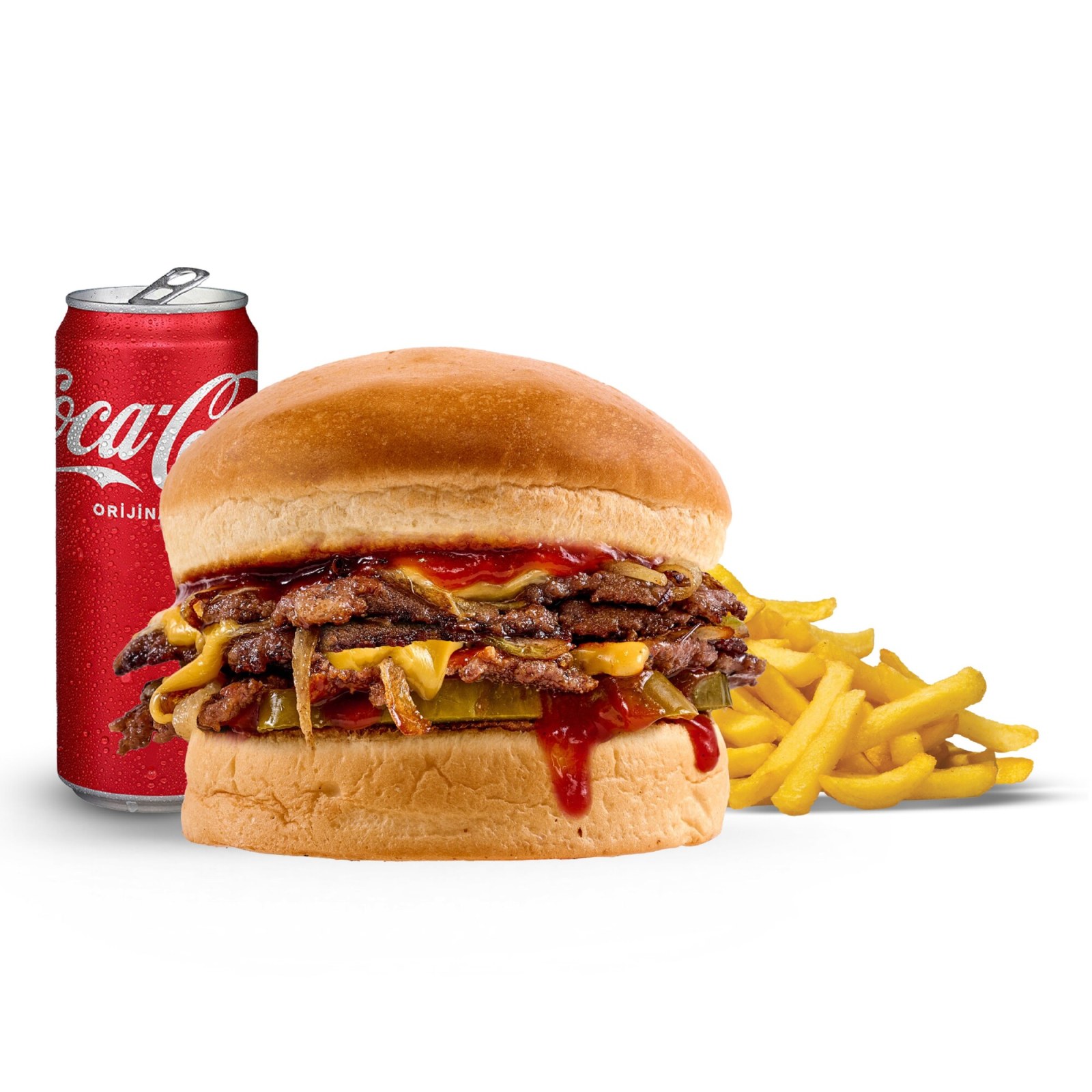 Smash Triple Alev Alev Burger Menü