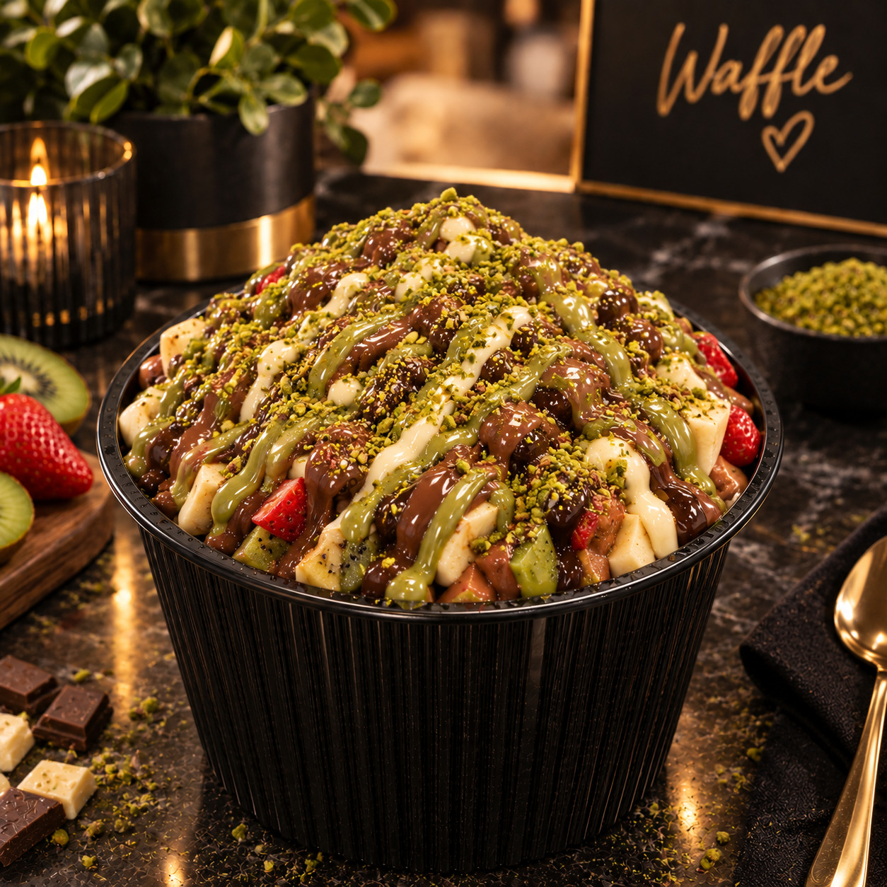 Antep Fıstıklı Waffle Cup