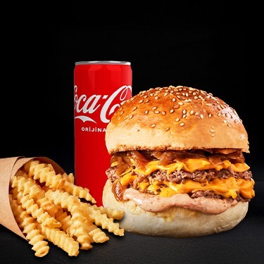 Cheese Smash Burger Menü