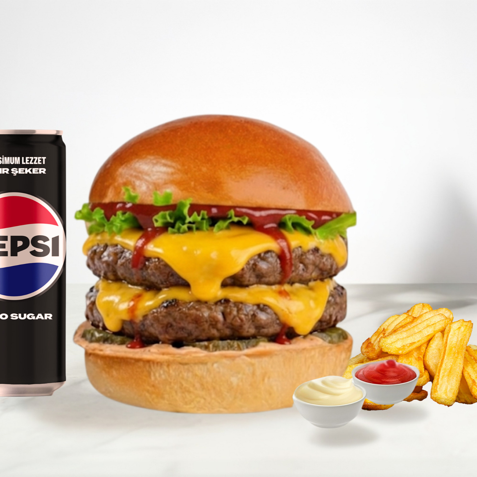 Red Mega Burger Menü