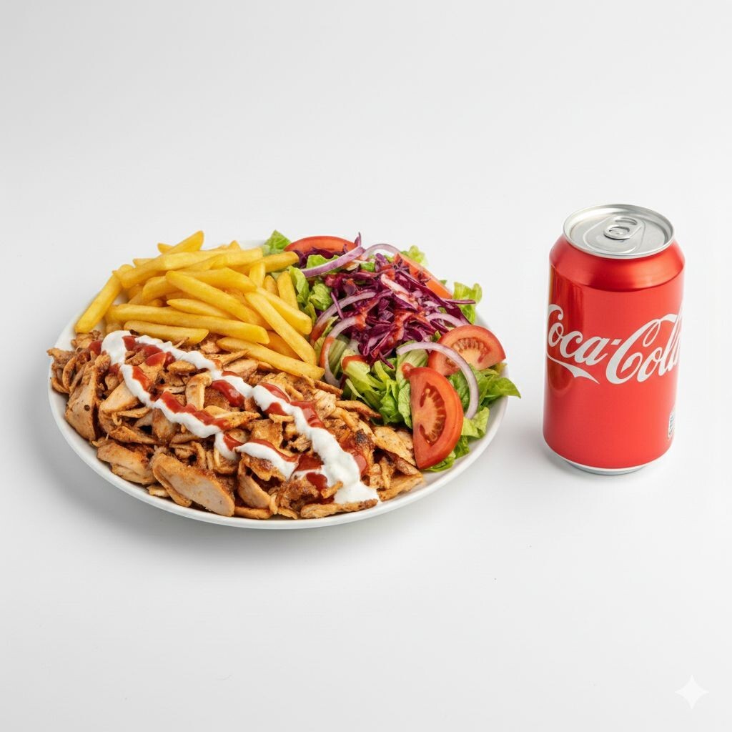 Döner Teller şişe Kolalı (Tabak)