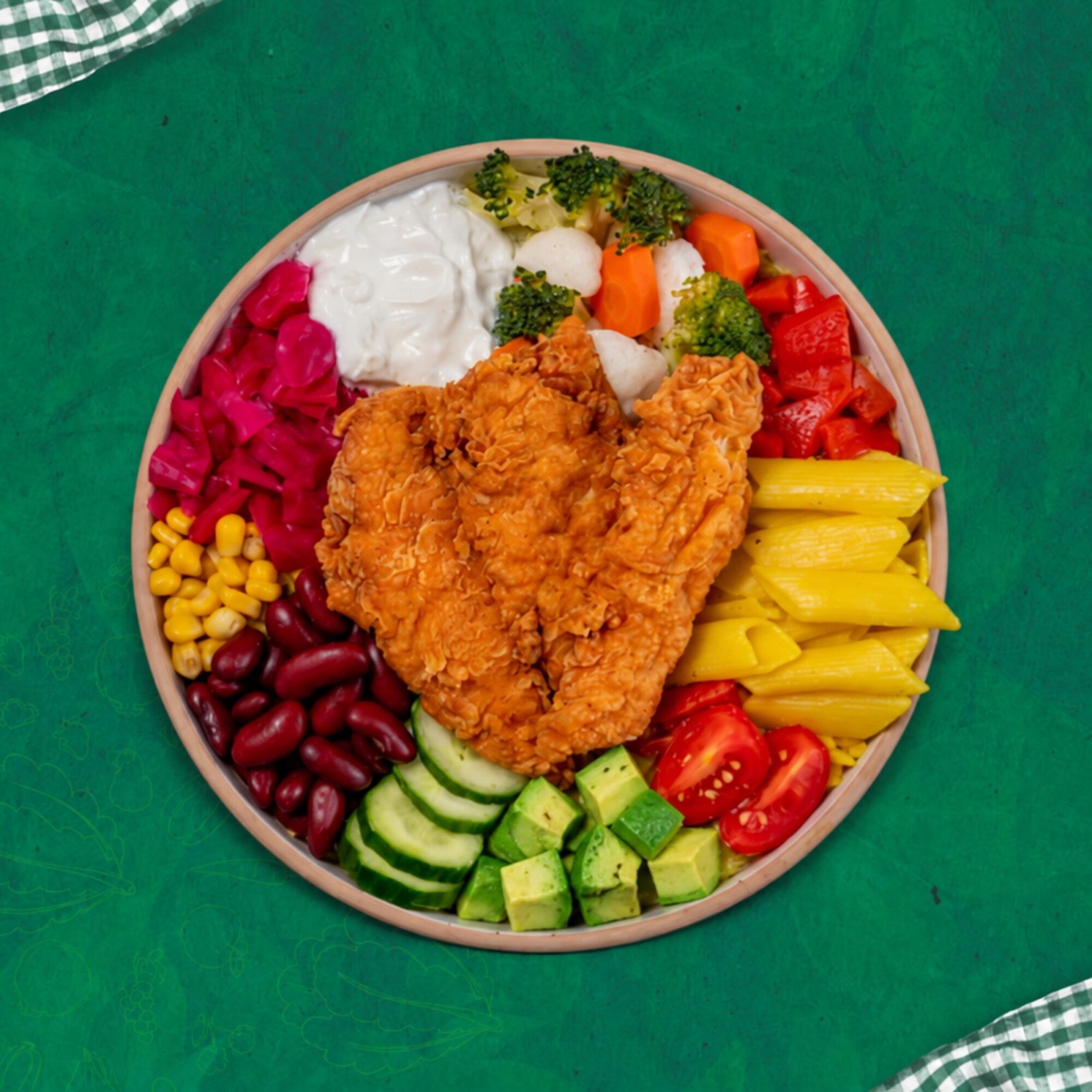 Çıtır Tavuklu Makarnalı Bowl
