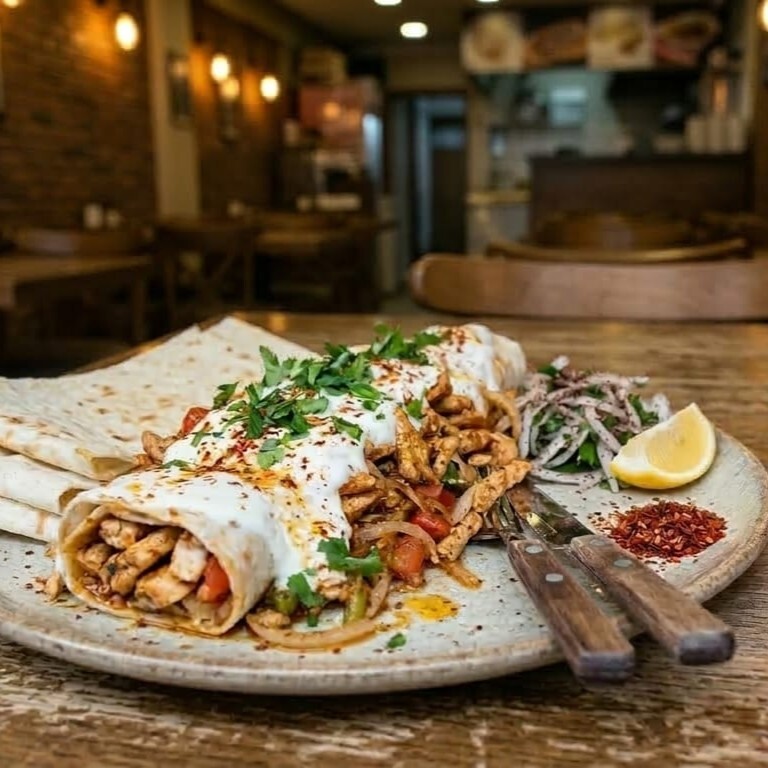 Lavaş Yoğurtlu Tavuk Tantuni
