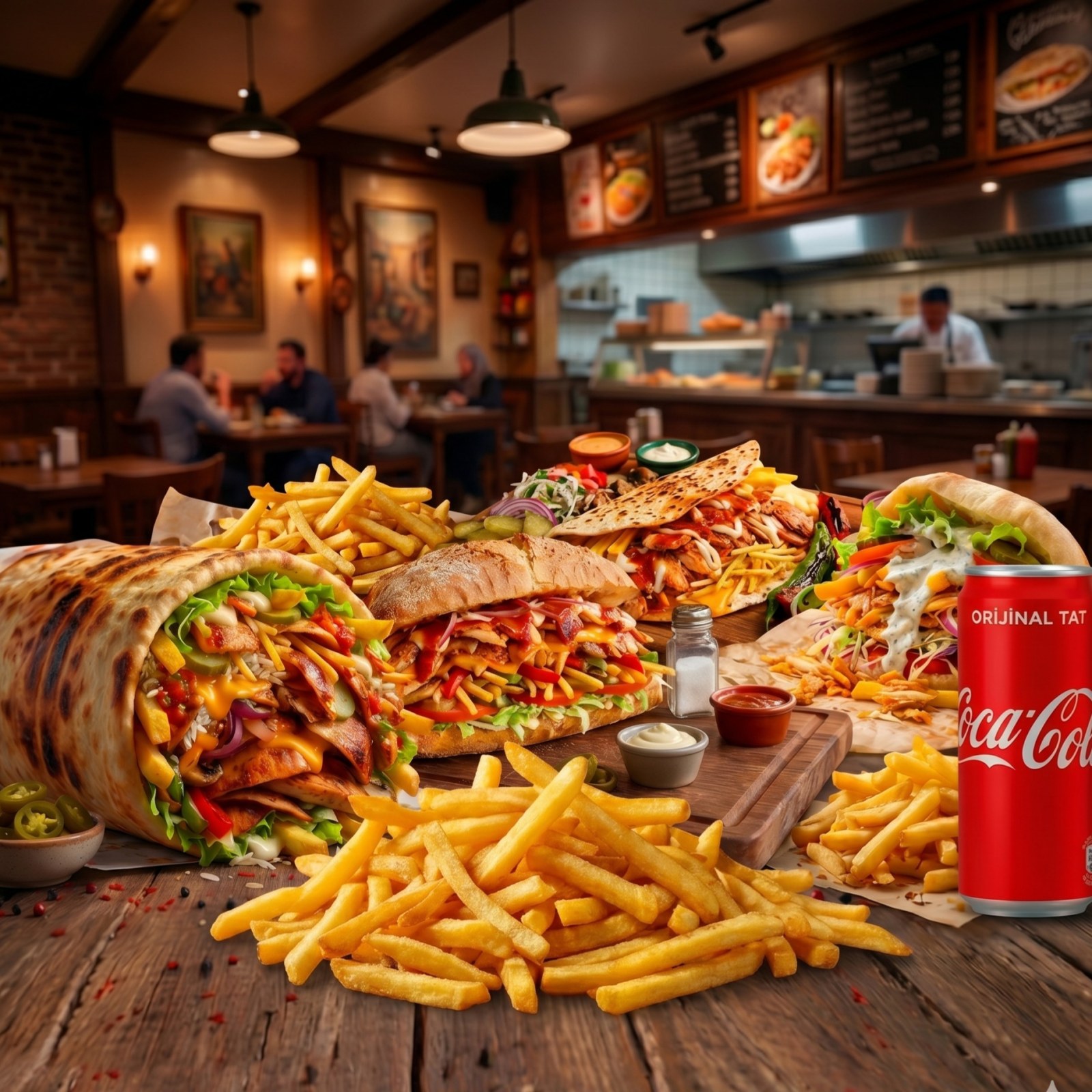 🌯🍟🥤Tavuk Döner Menü 🌯🍟🥤