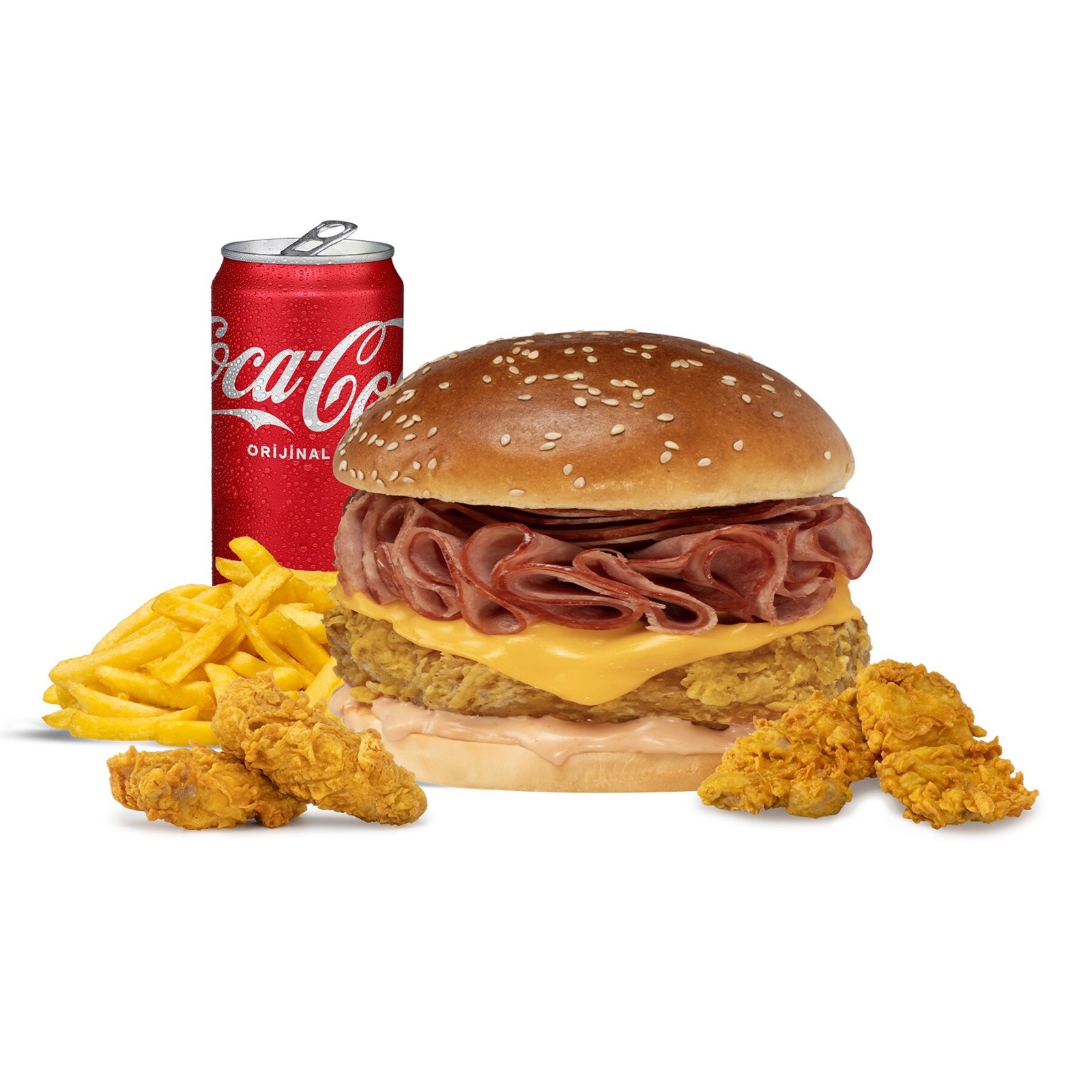 Smoked Burger + 2'li Chicken Tenders + 2'li Kanat Menü
