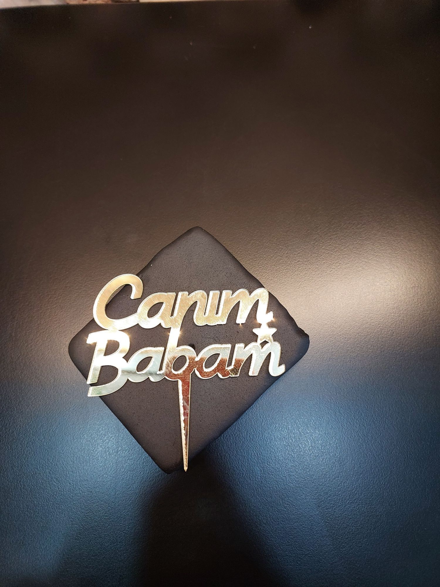 Canım Babam Gold Pleksi