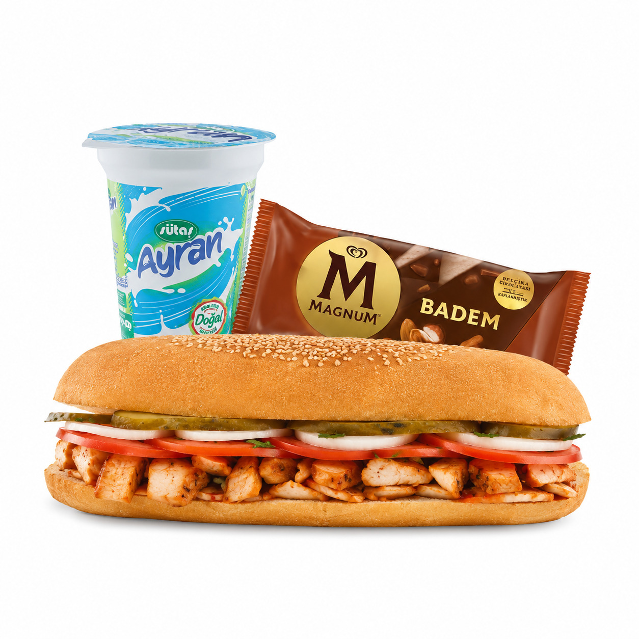 Algida Ekmek Arası Döner Menü (Magnum Mini Badem)
