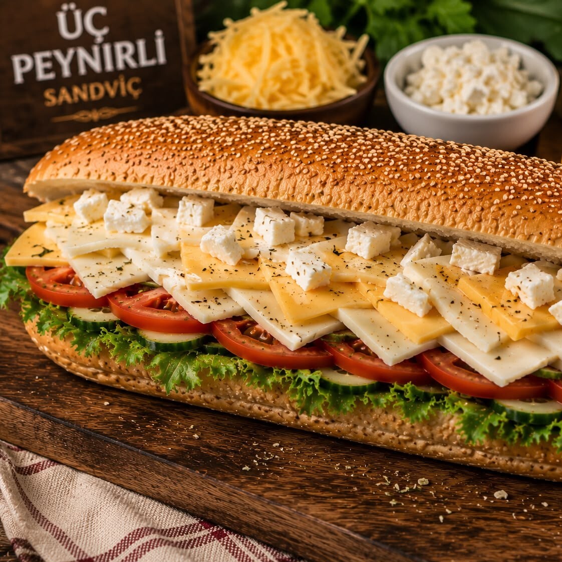 Üç Peynirli Sandviç