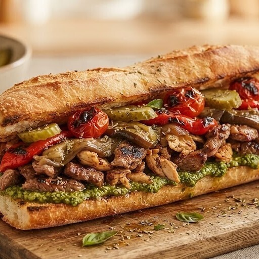 Pesto Ve Karışık Sebzeli Döner
