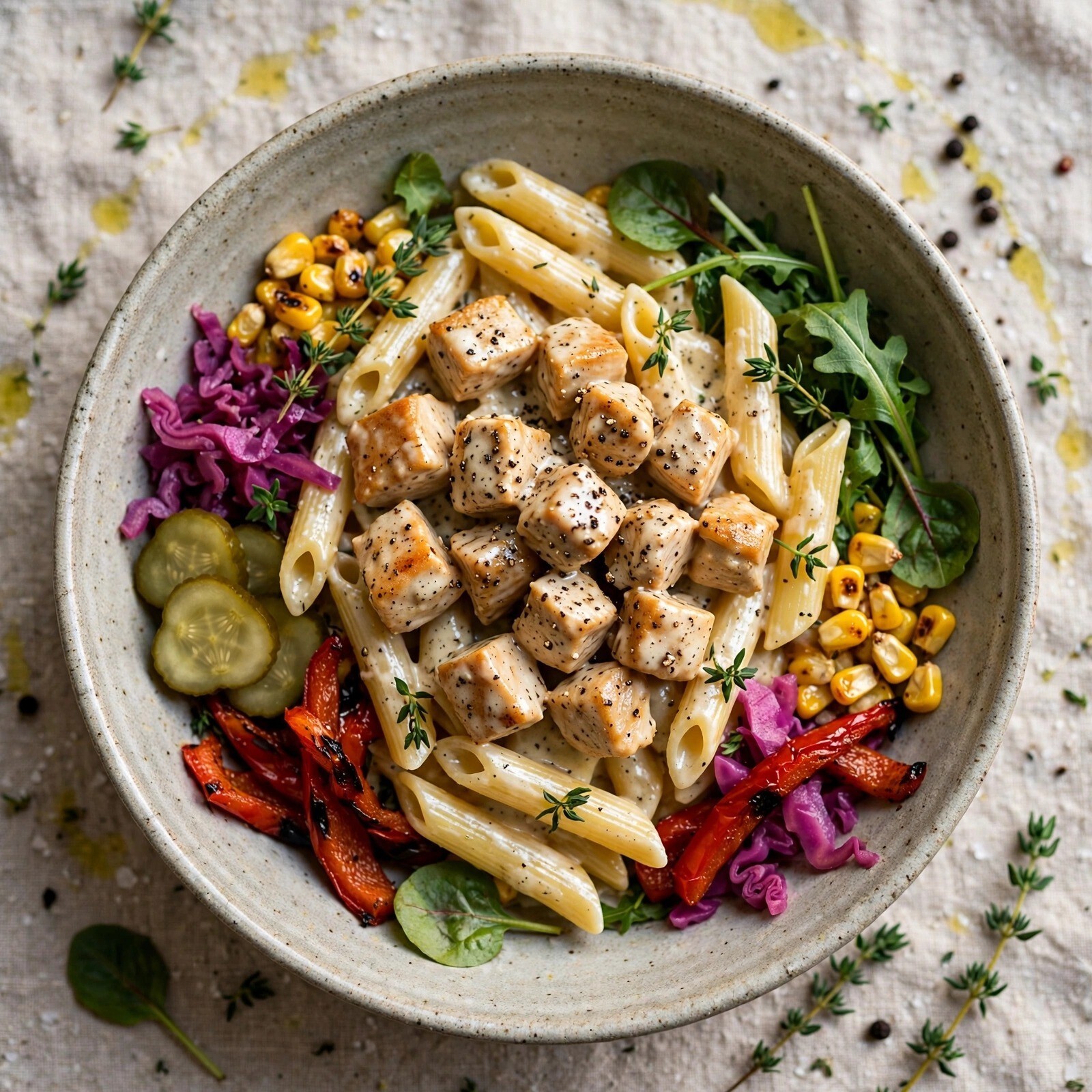 Dağ Kekikli Kremalı Penne Bowl