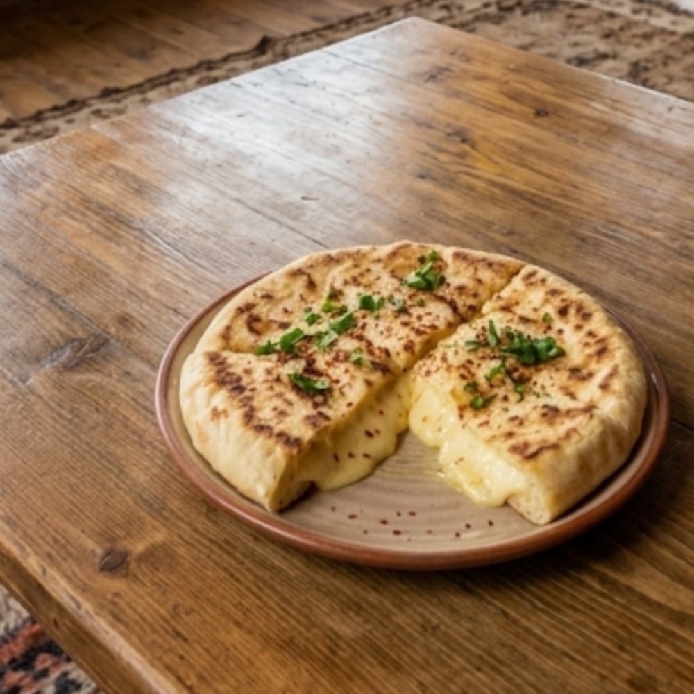 Bazlama Kaşarlı Tost Menü
