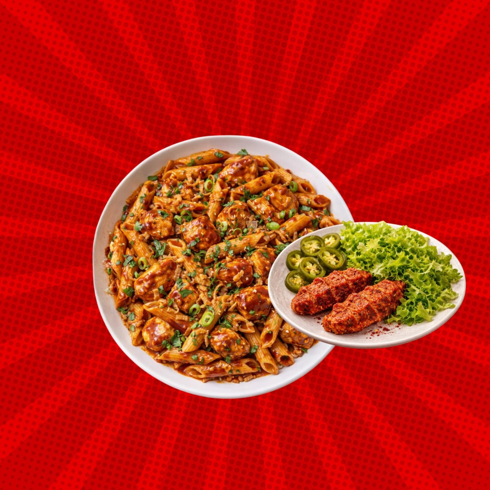 Barbekü Tavuklu Makarna