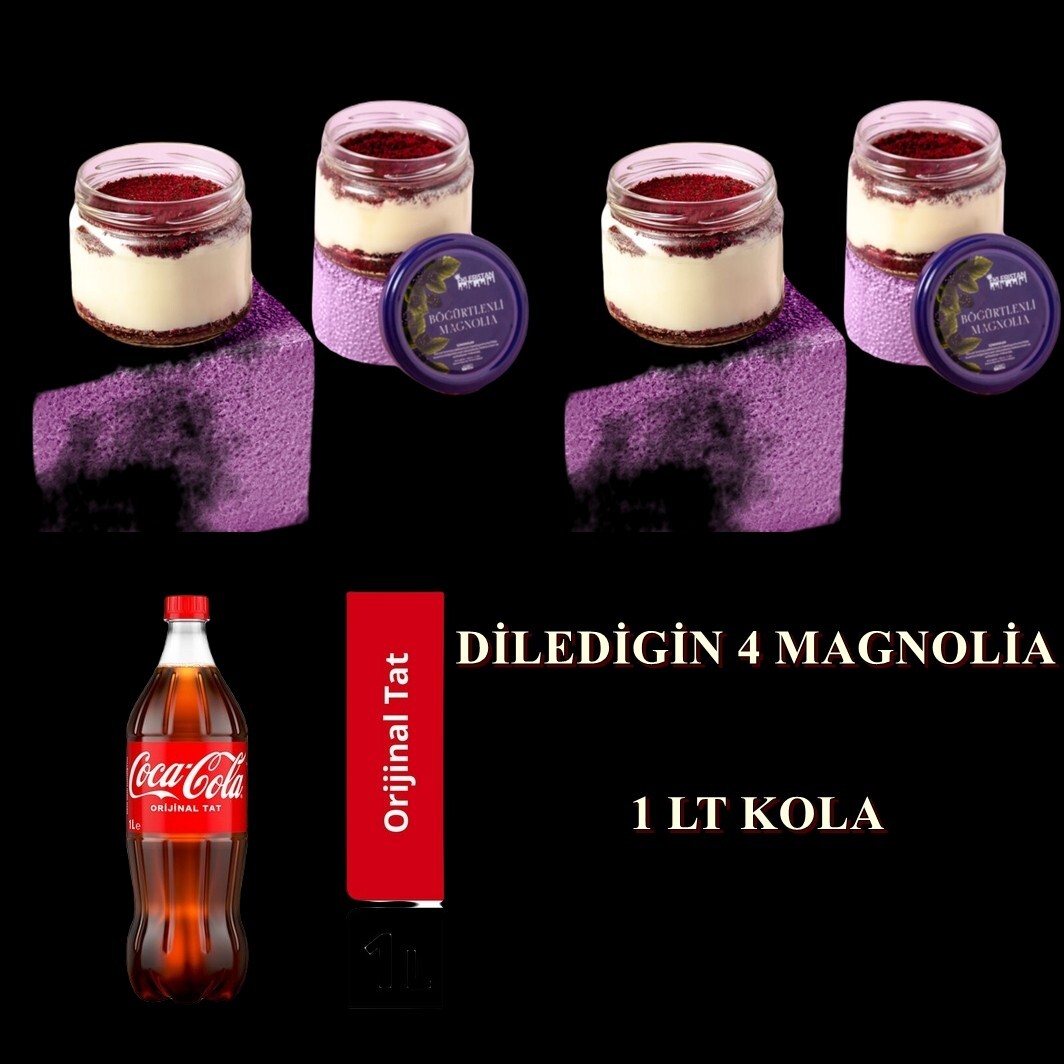 Dilediğin 4 mag + içecek (meyveli soda veya bardak limonata)