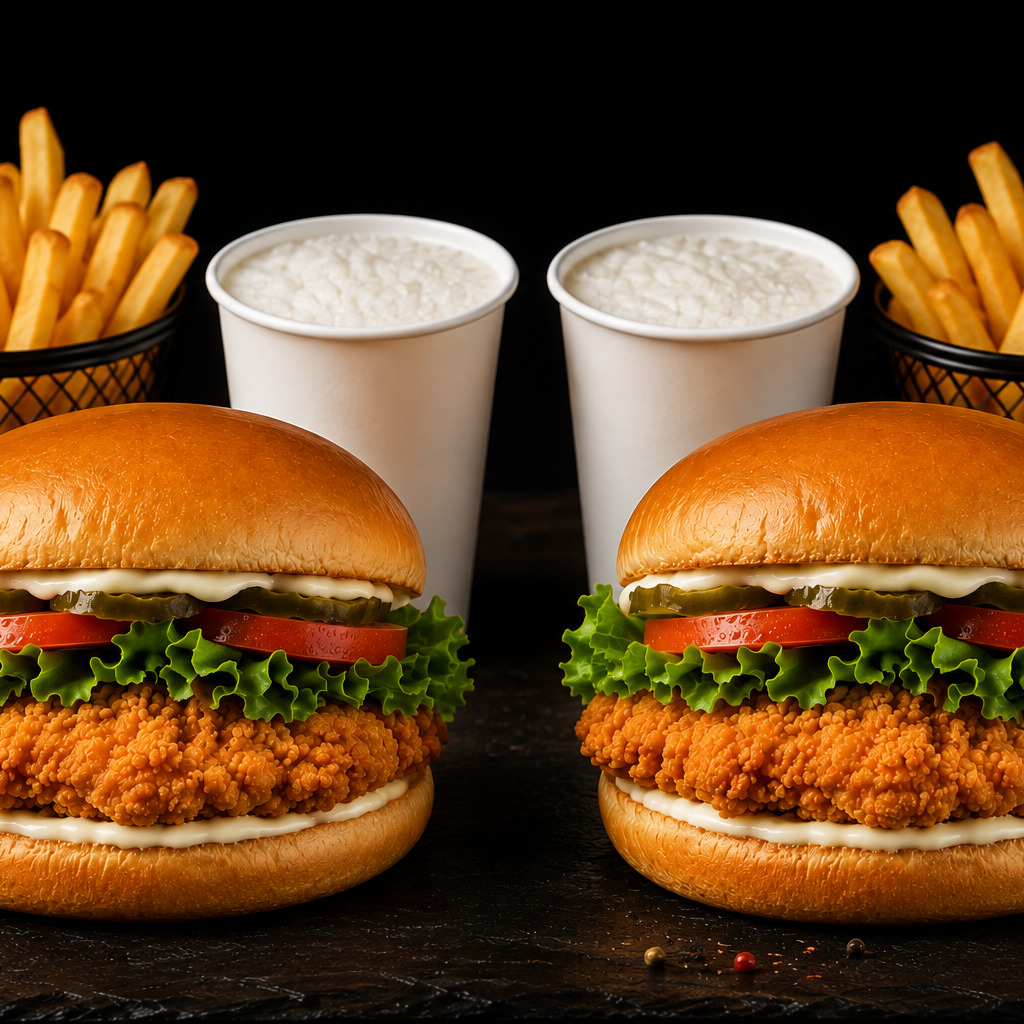 2'li Tavuk Burger Menü (90 Gr.)