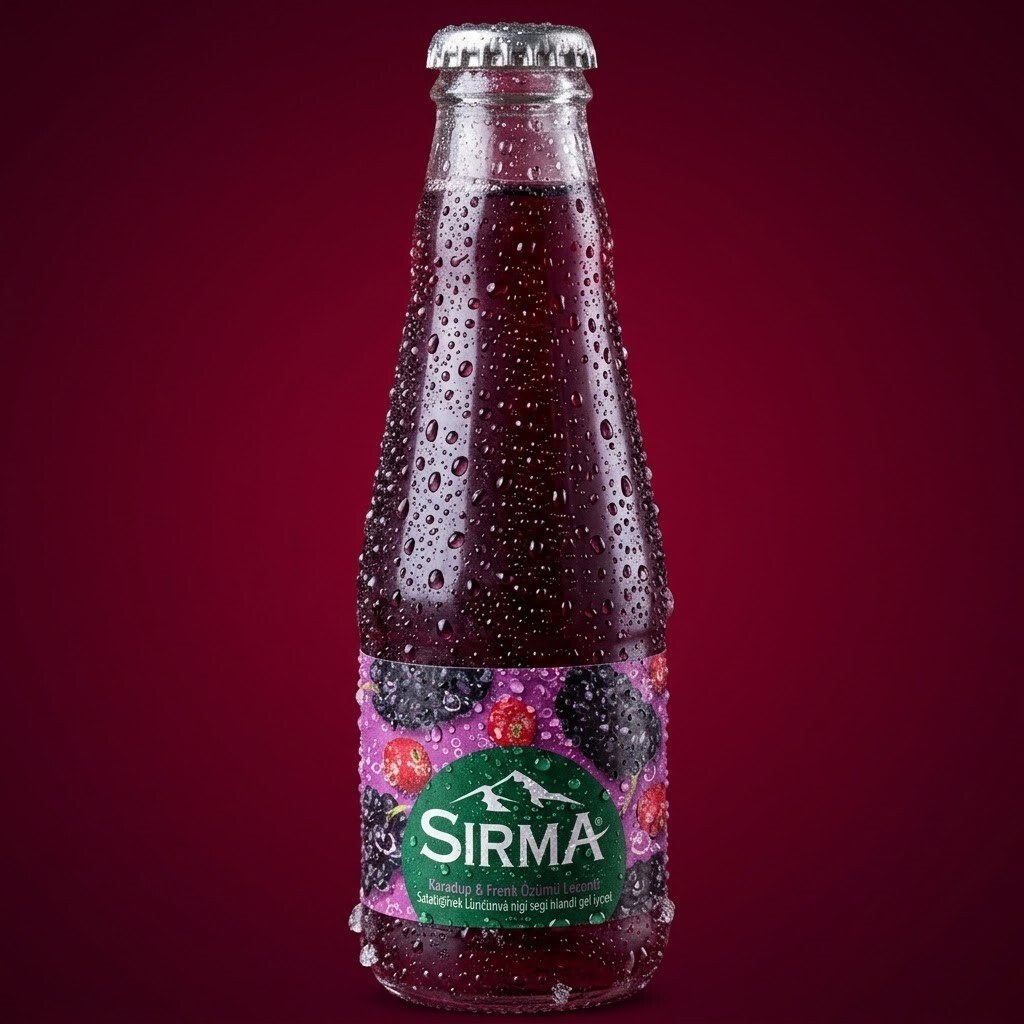 Sırma Doğal Zengin Mineralli Maden Suyu Karadut & Frenk Üzümü Lezzeti 200 ml