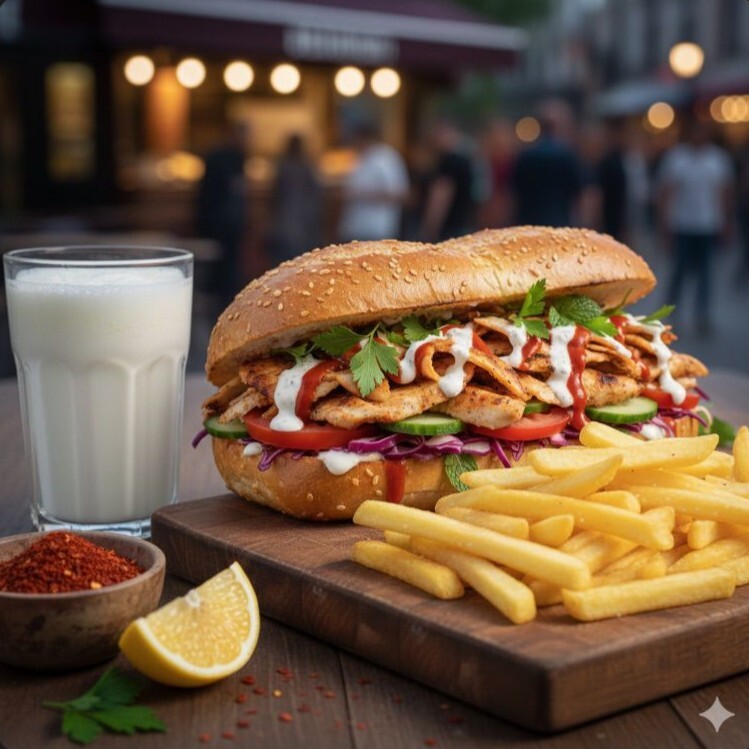 Yarım Ekmek Tavuk Menü