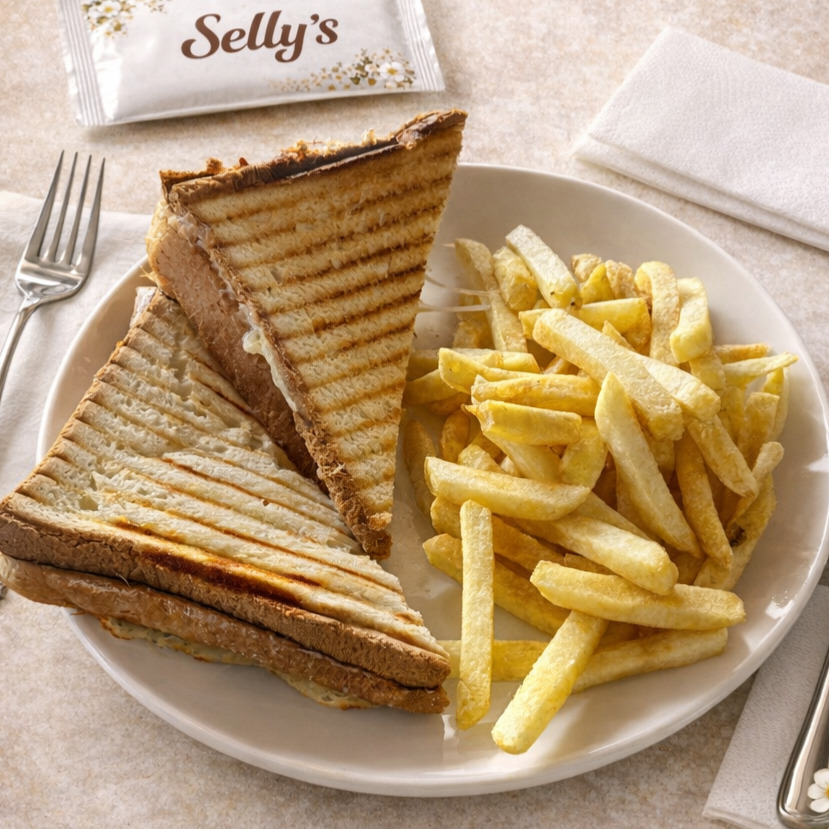 Sucuklu Tost (Patates Kızartmalı)