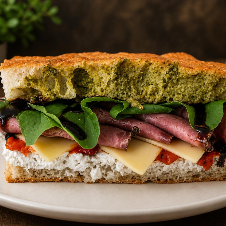 Focaccia Roast Beef Sandviç