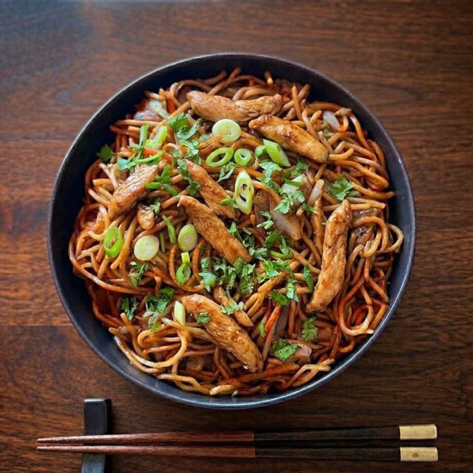 Teriyaki Soslu Tavuklu Noodle
