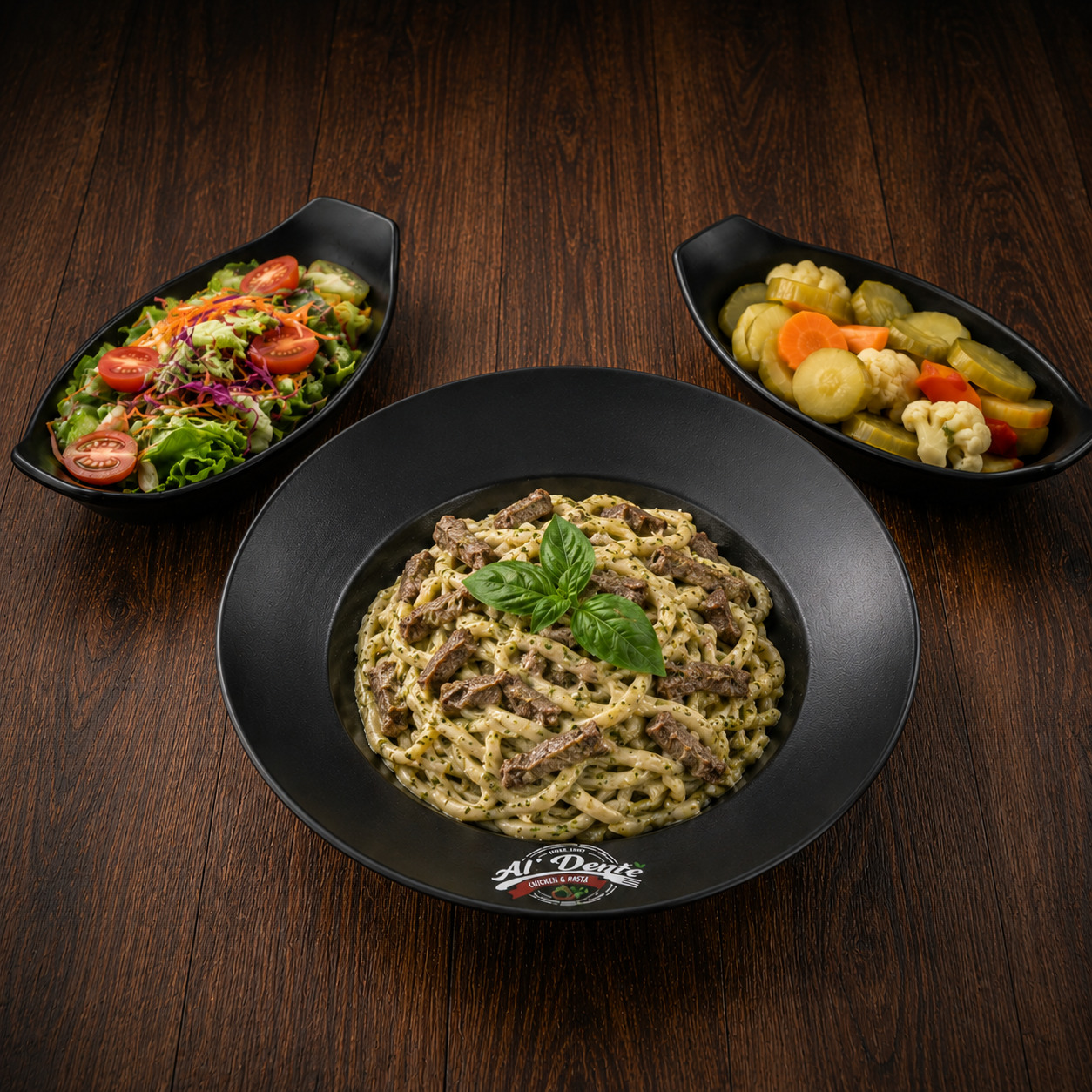 Etli Pesto Soslu Spagetti