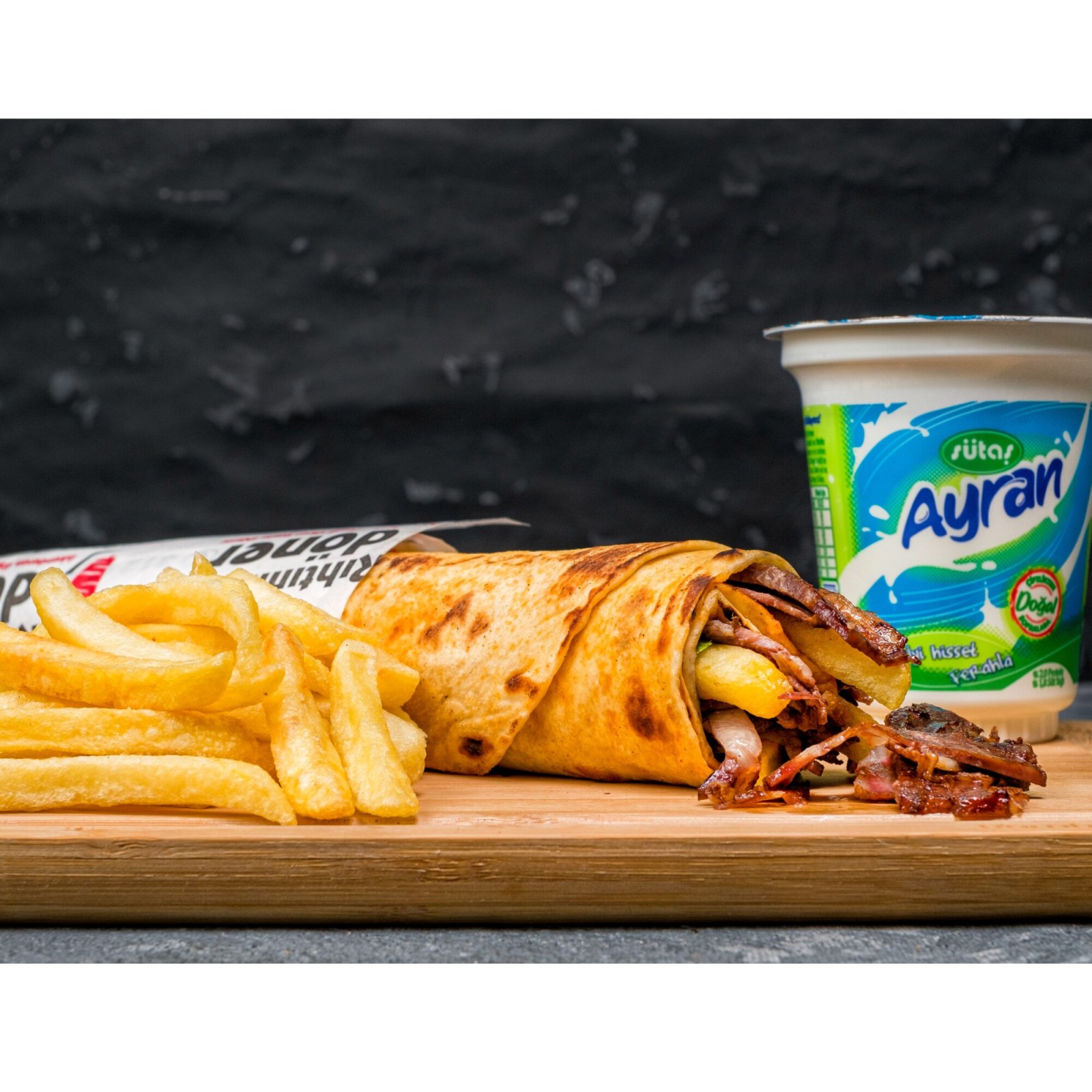 70 Gr Et Dürüm + Cips + Ayran Menü