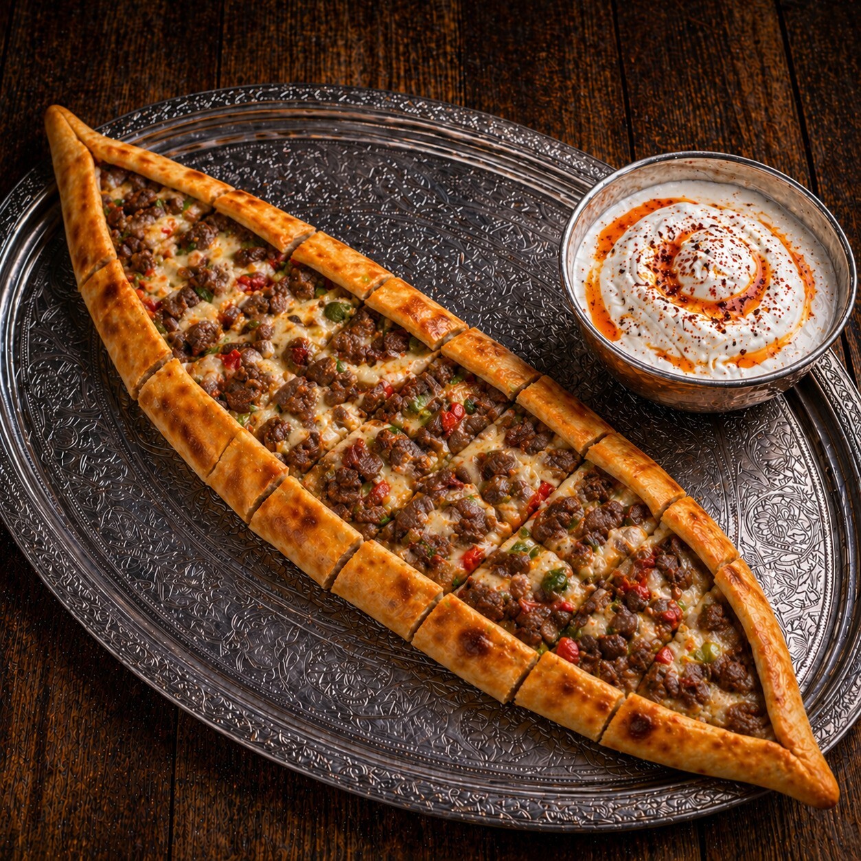 Kuşbaşılı Kaşarlı Pide