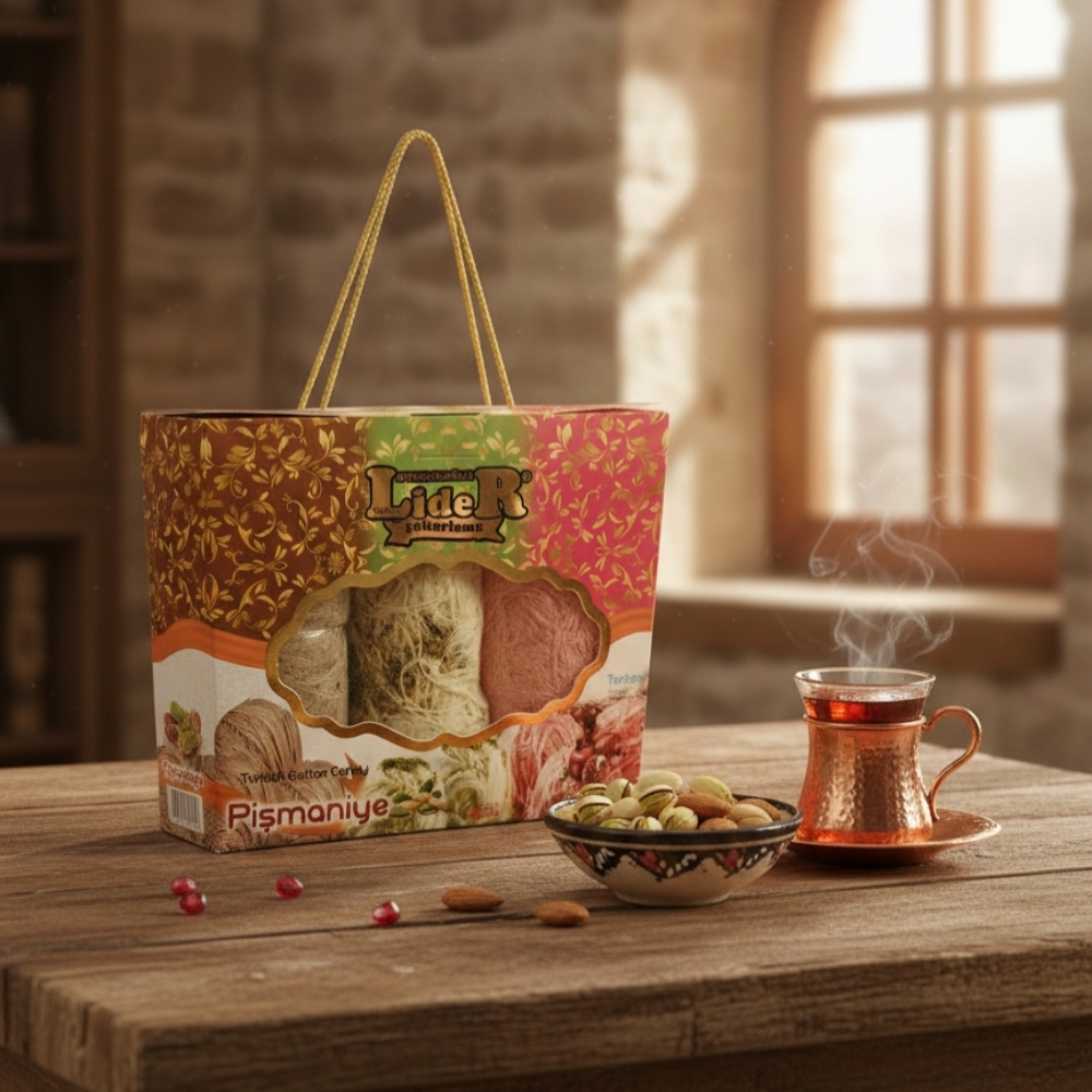 Pişmaniye 3'lü Çanta Paket Hediyelik ( 450 gr)