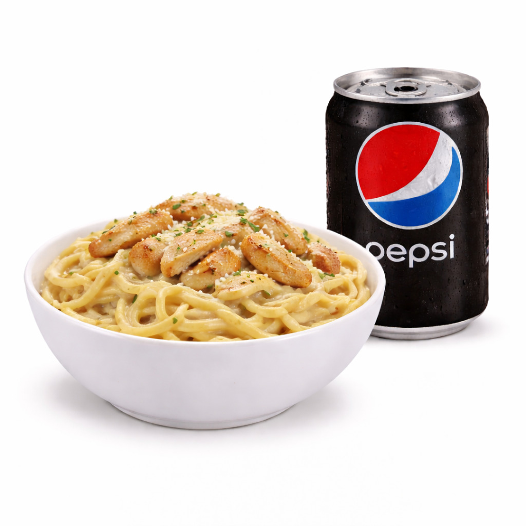 Fetucini Tavuklu Alfredo & Pepsi Max (33 cl)