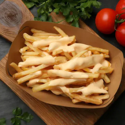 Cheddar Soslu Kavurmalı Patates Kızartması