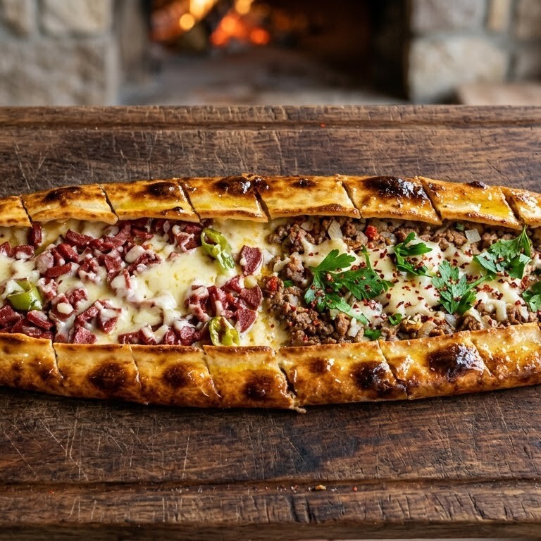 Karışık Pide salata ile