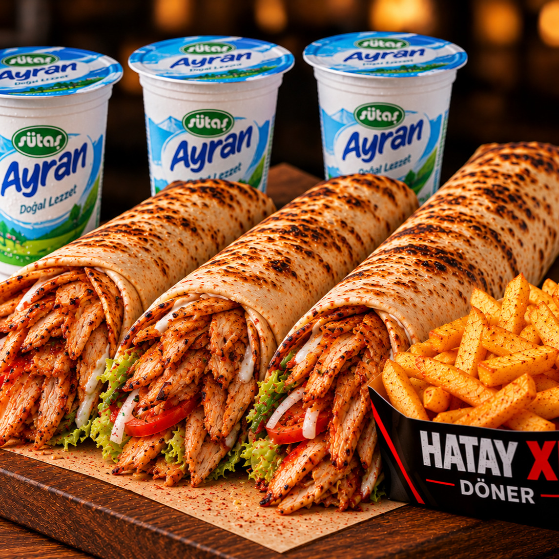 3 Kişilik 125 Gr Zurna Menü - 3 Ayran (170 ml)