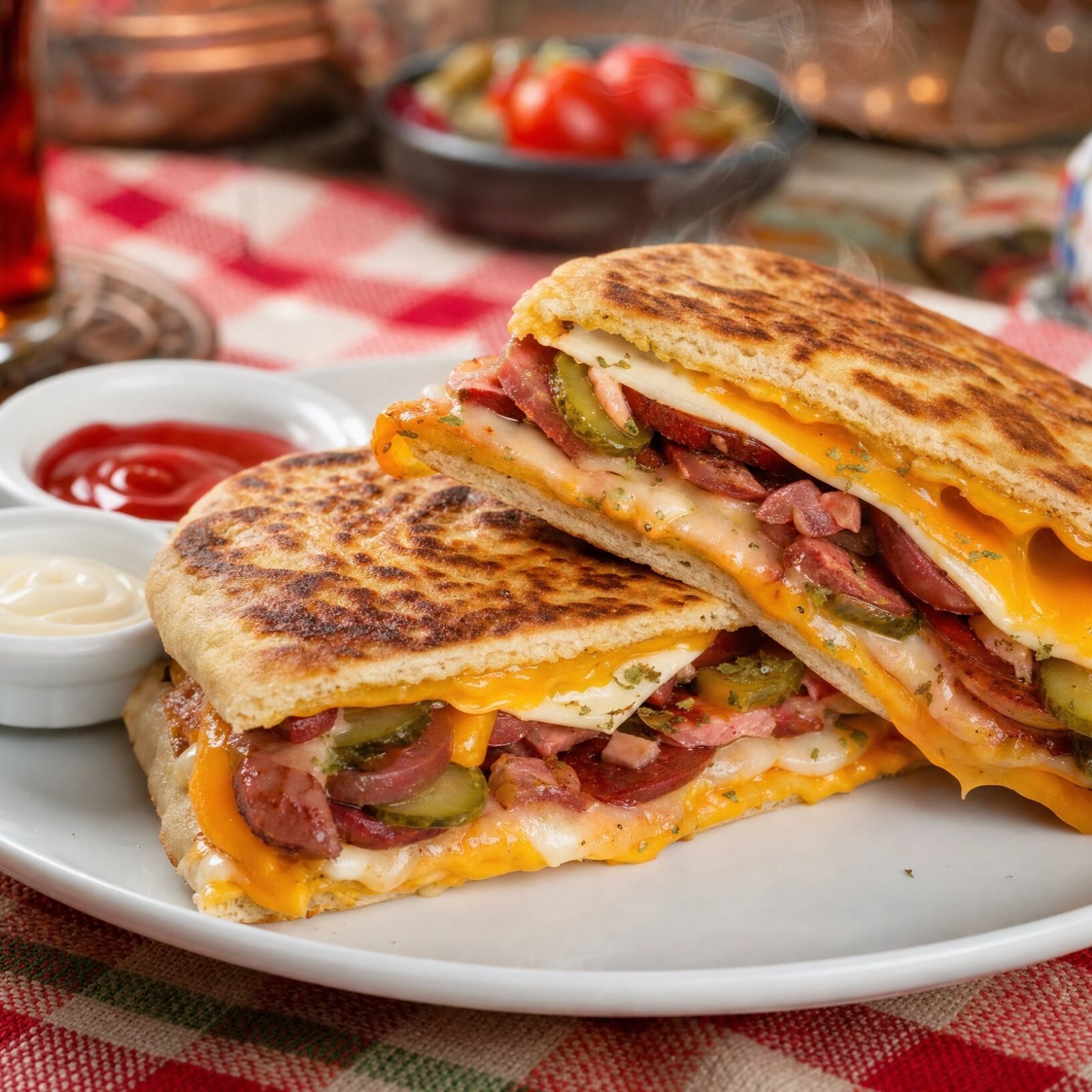 Cheddarlı Atom Bazlama Tost
