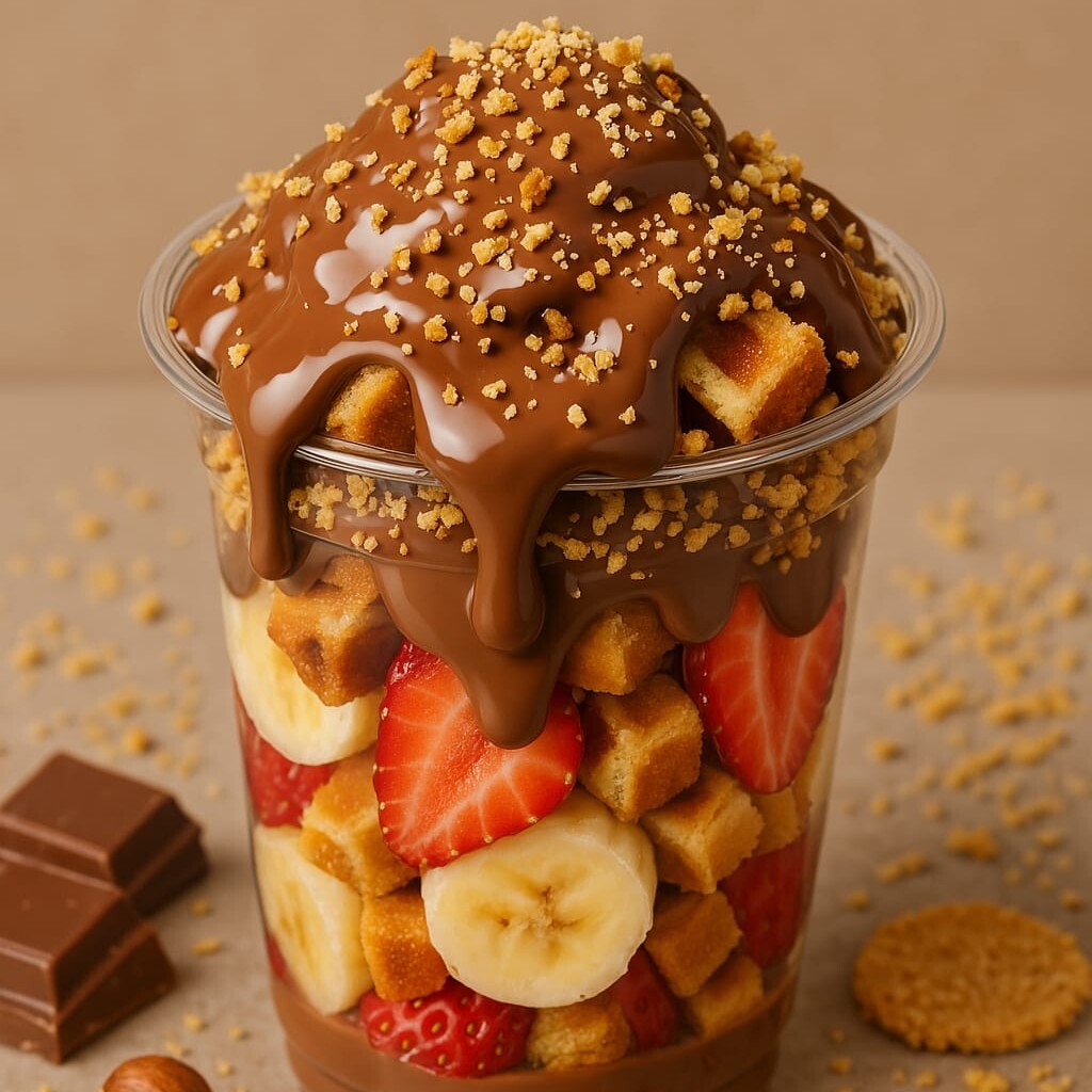 Bitter Çikolatalı Bardak Waffle