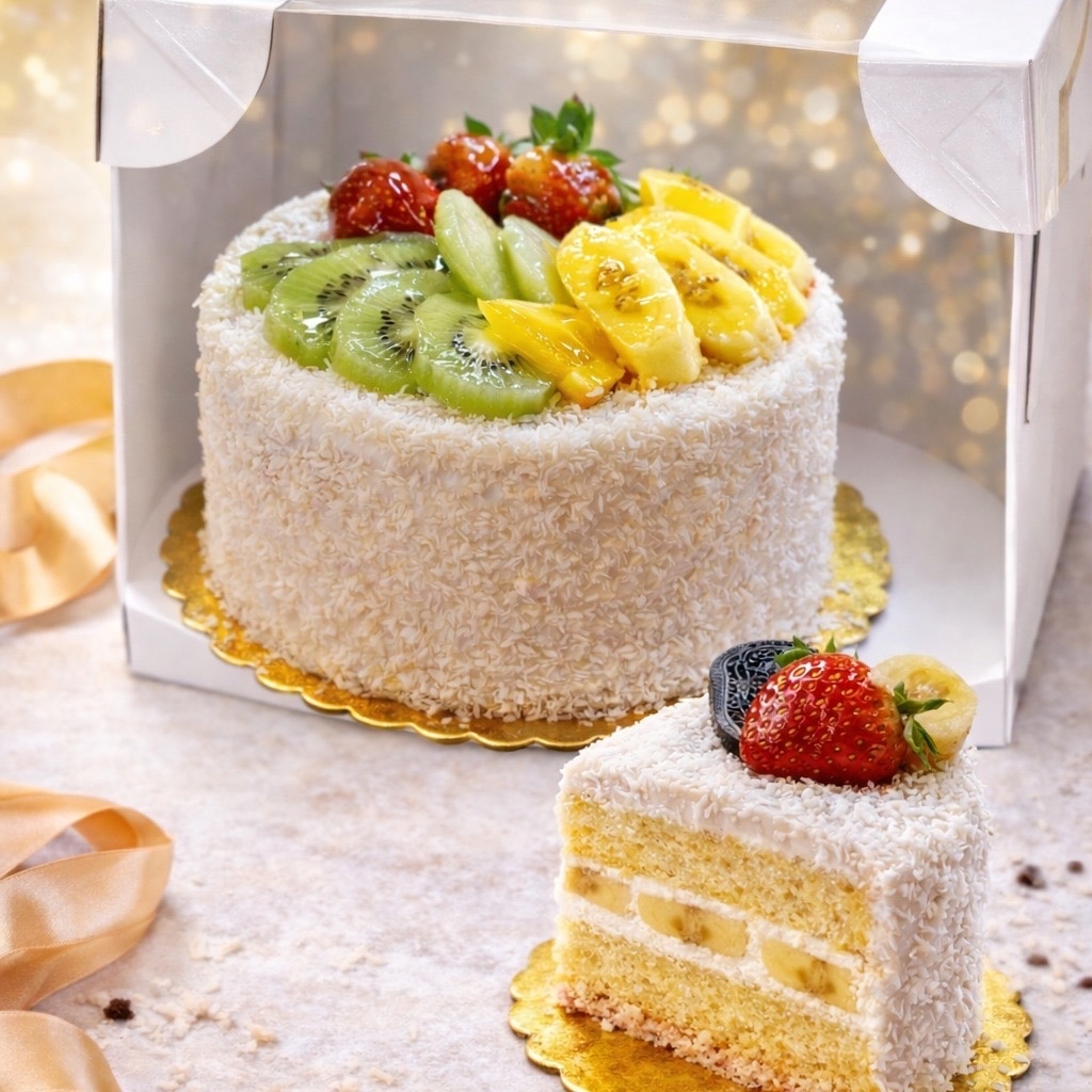 Karışık Meyveli Yaş Pasta+ 8 ADET ÇİKOLATALI EKLER