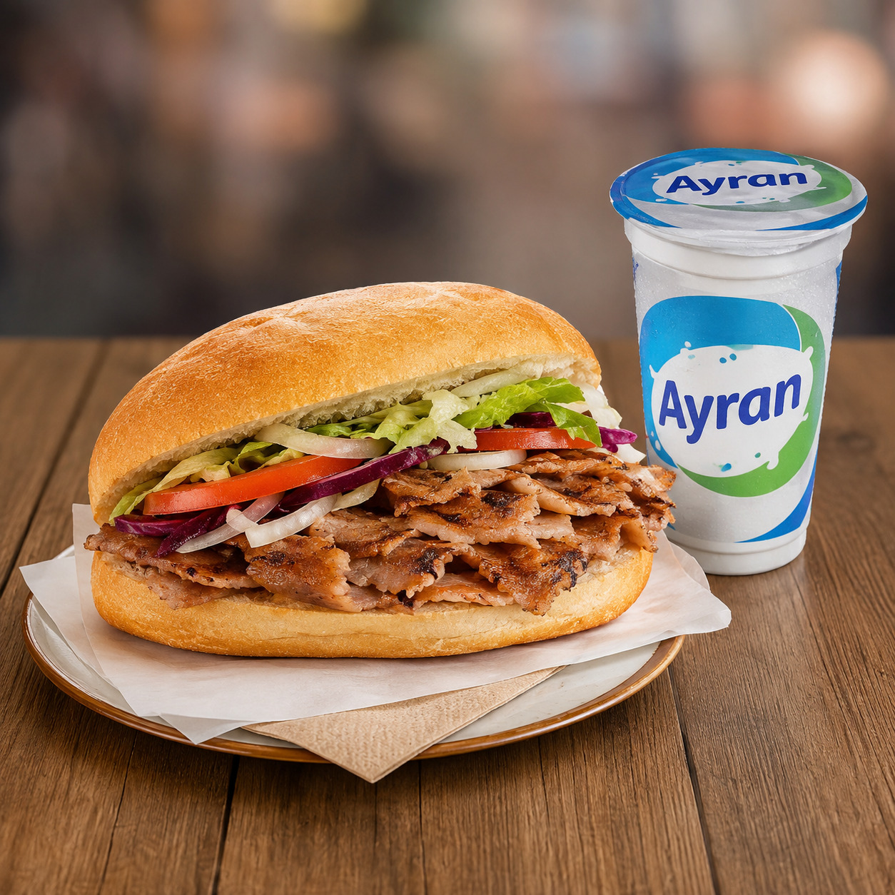 Tavuk Ekmek (100gr) ve Ayran