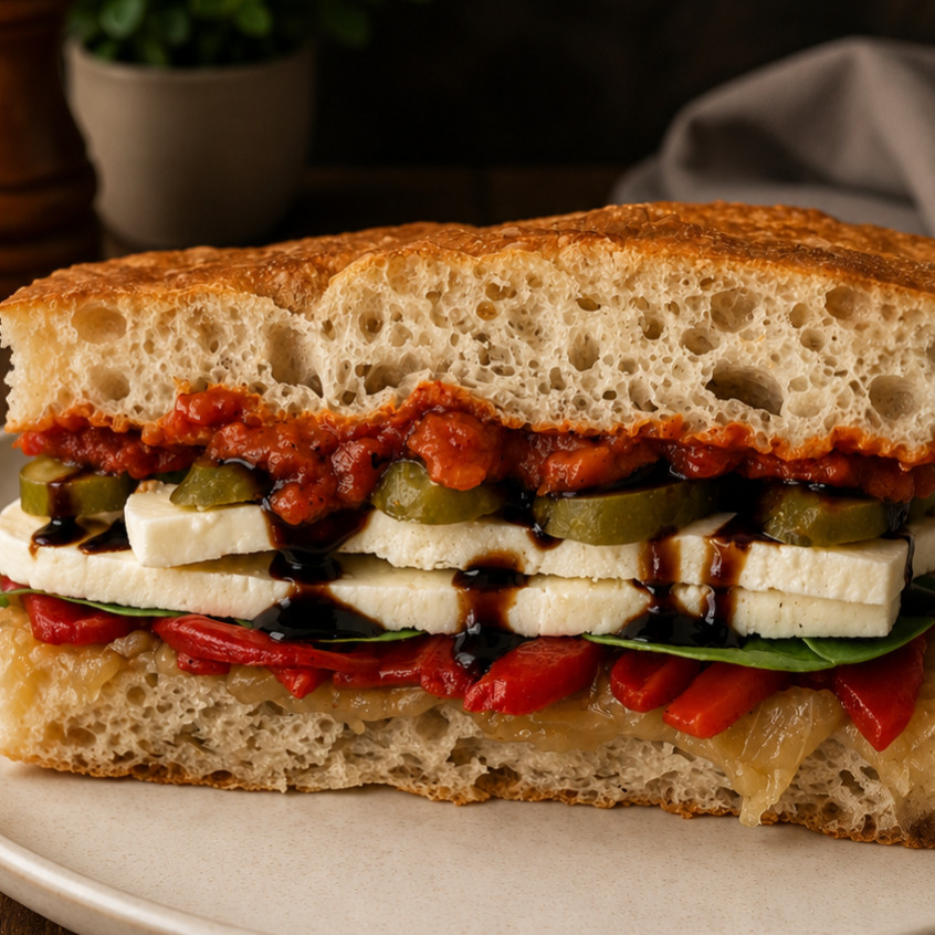 Focaccia Közlenmiş Sandviç