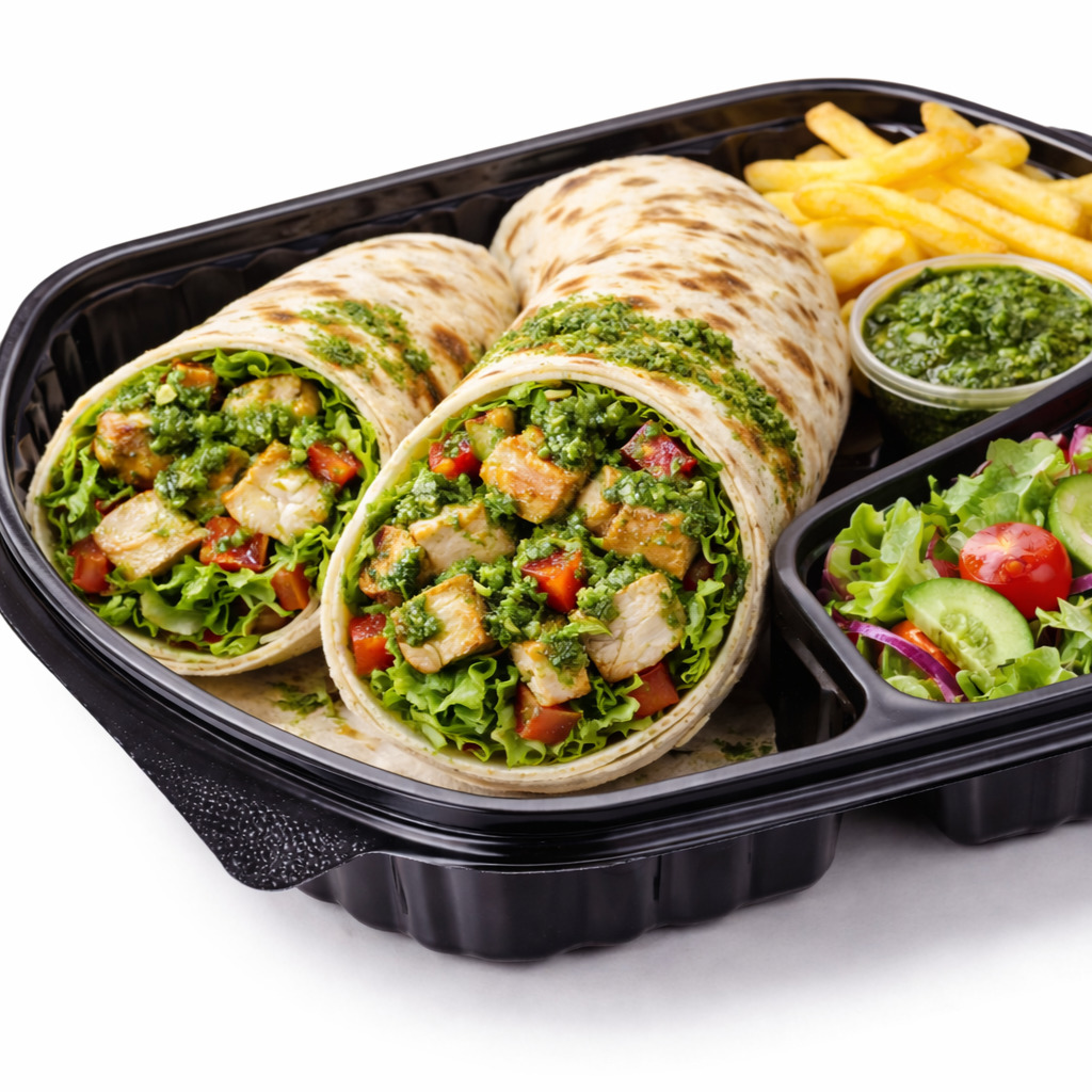 Pesto Soslu Izgara Tavuk Wrap