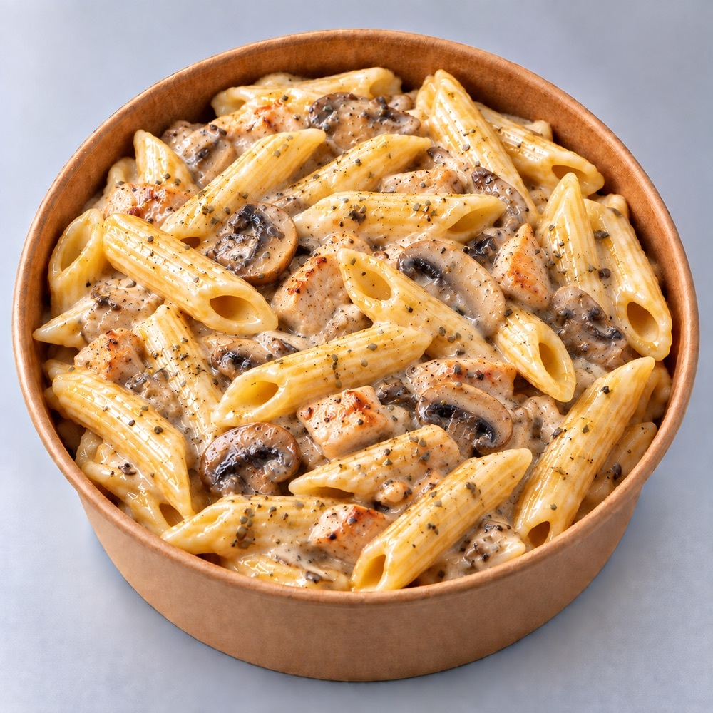 Mantarlı Tavuklu Penne