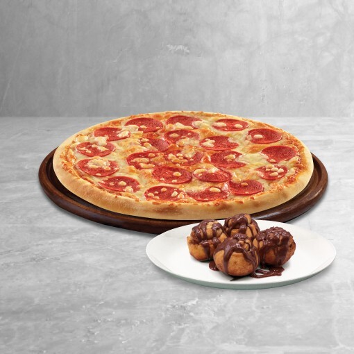 Büyük Boy Pizza + Cinnamon Roll