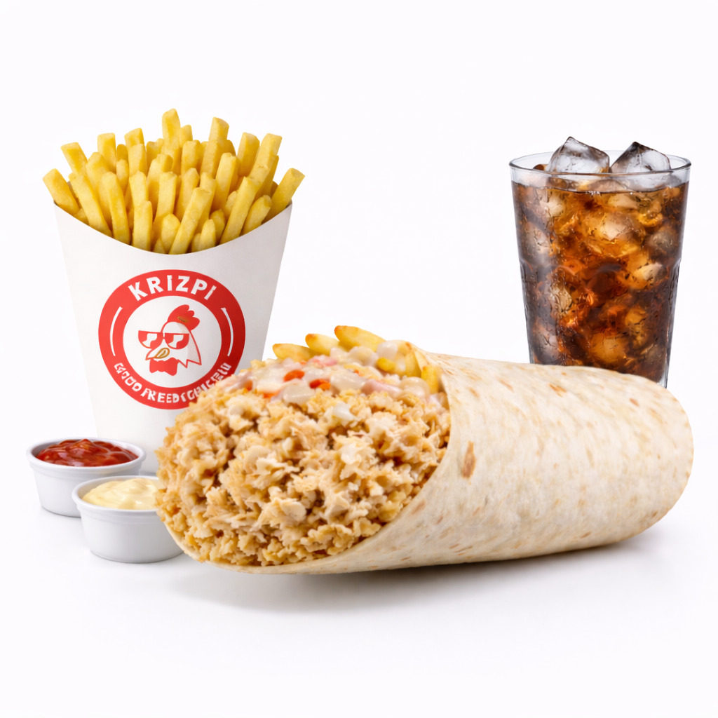 King Wrap + İçecek + Patates Kızartması + 2 Adet Sos