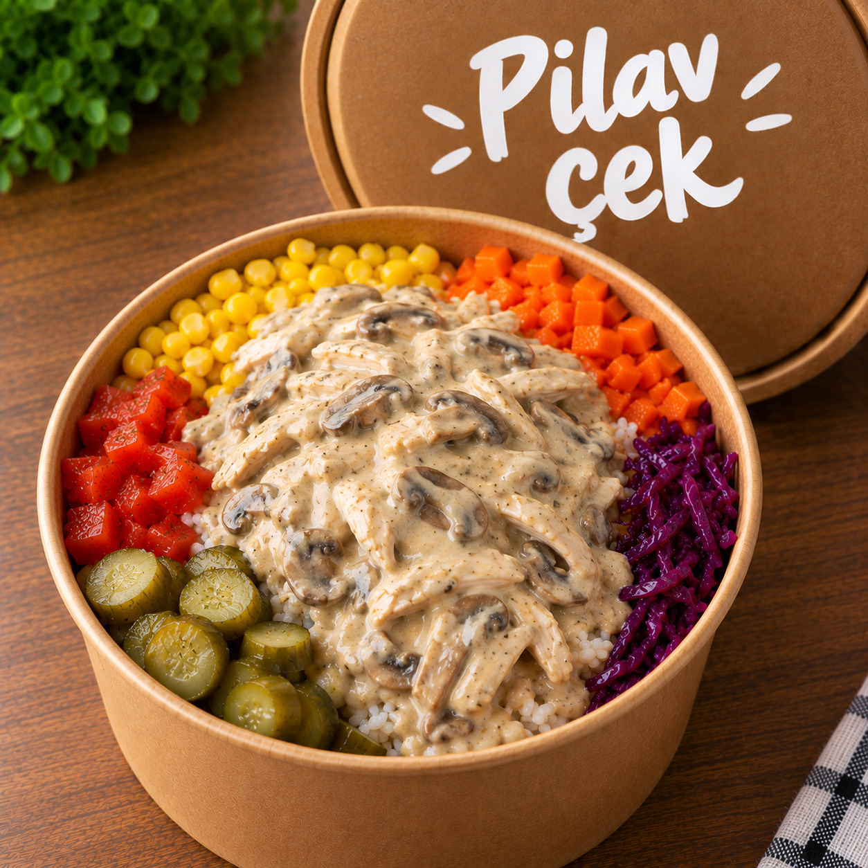 Kremalı Mantarlı Tavuk Pilav