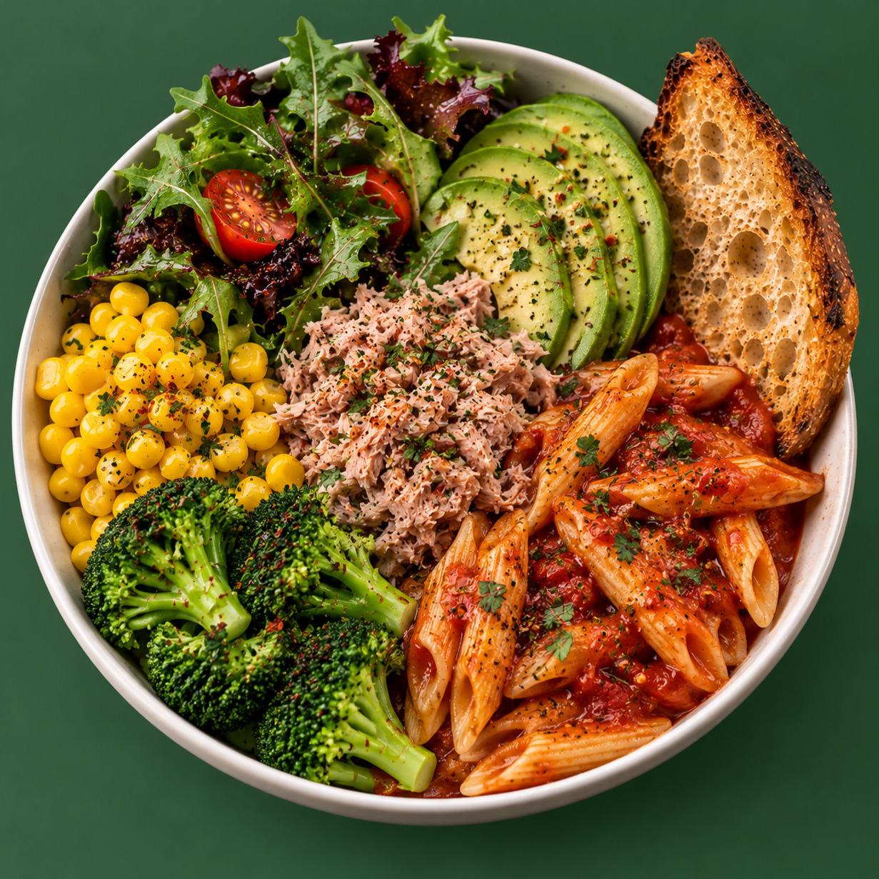 Ton Balıklı Penne Bowl + İçecek Menü