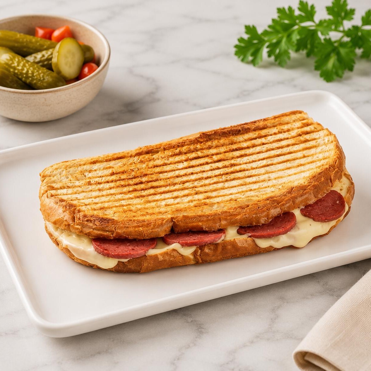 Kaşarlı - Kasap Sucuklu Tost