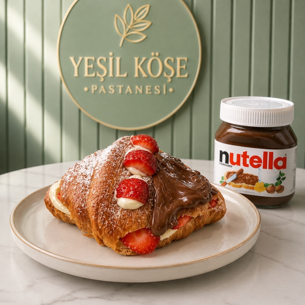 Nutella Çikolatalı Klasik Kruvasan