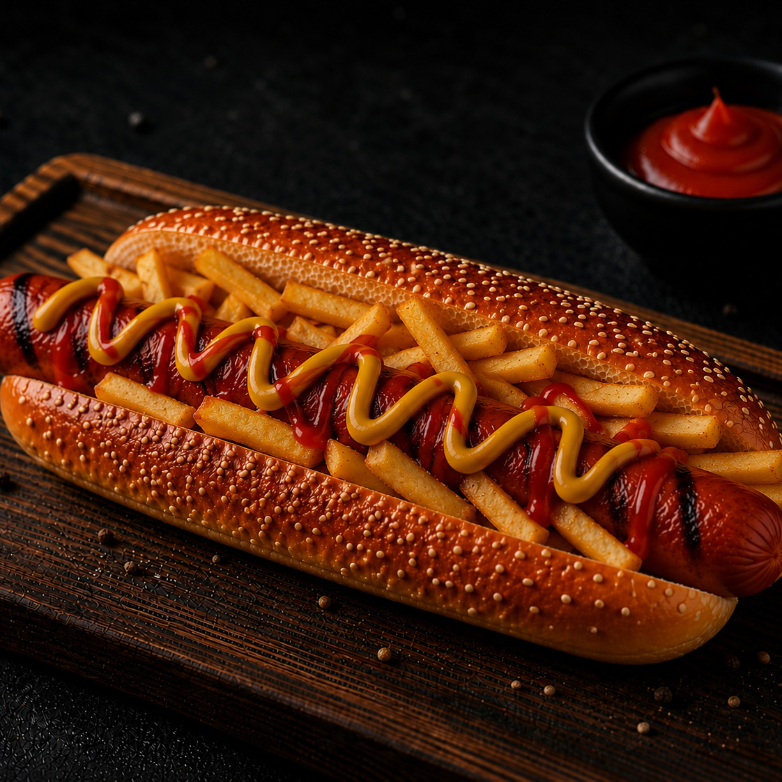 Fries Hot Dog
