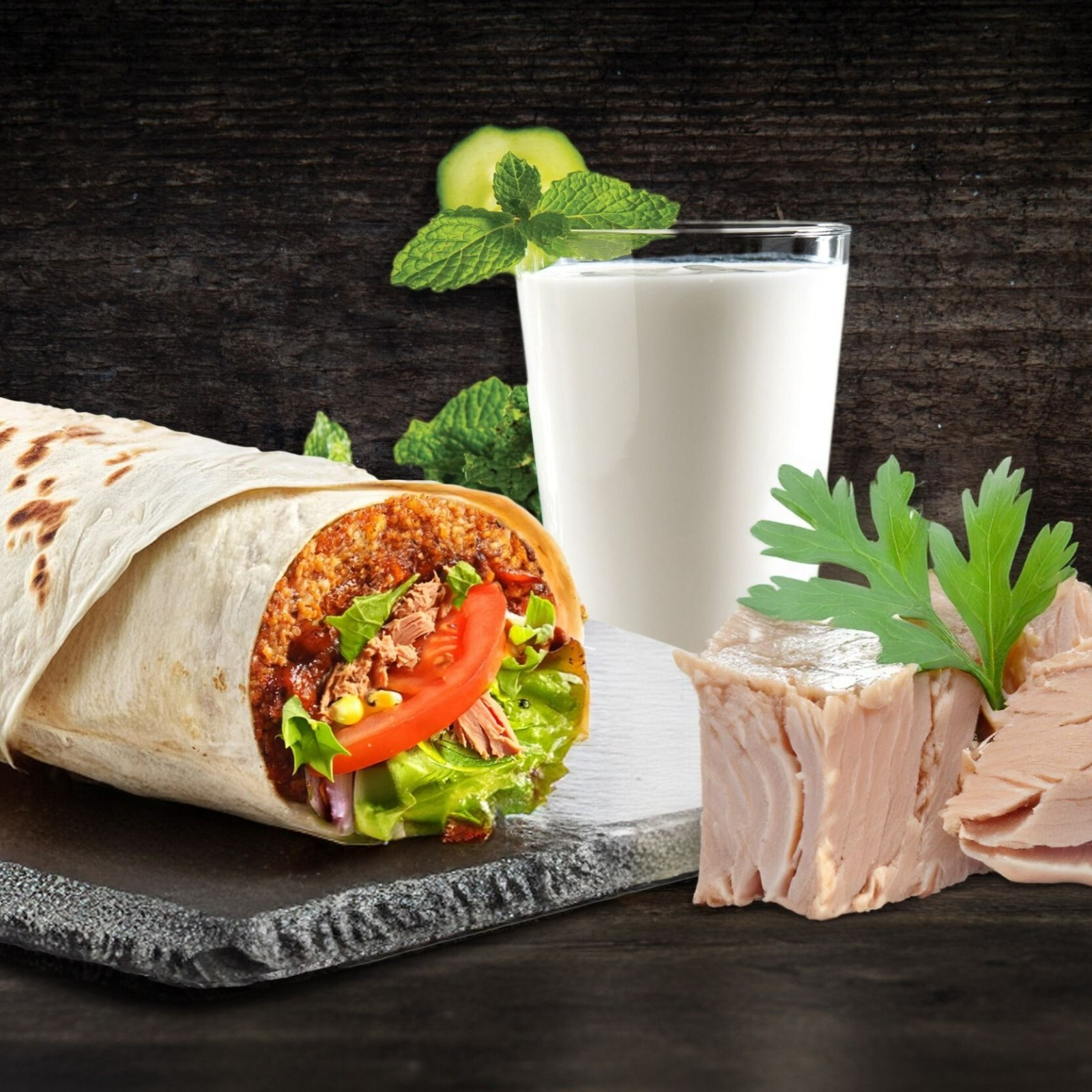Klasik Ton Balıklı Çiğ Köfte Dürüm